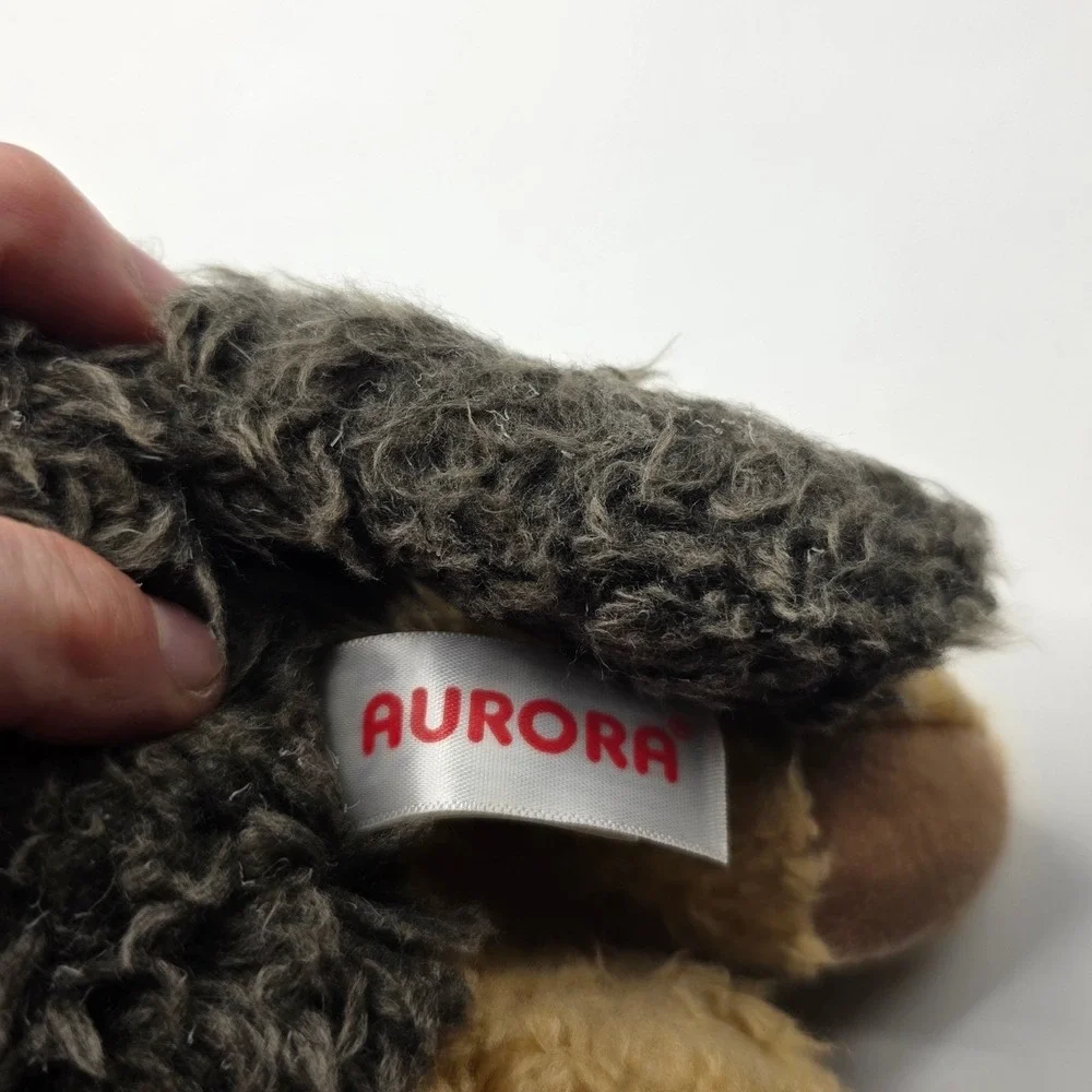 Aurora Plush Dog Black Tan German Shepherd Puppy Stuffed Animal 4x9in